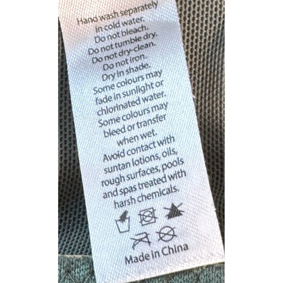 Sea Level Swim Bikini Set Halter Top High Waist Bottom Sage Green Size 10 - Picture 7 of 8